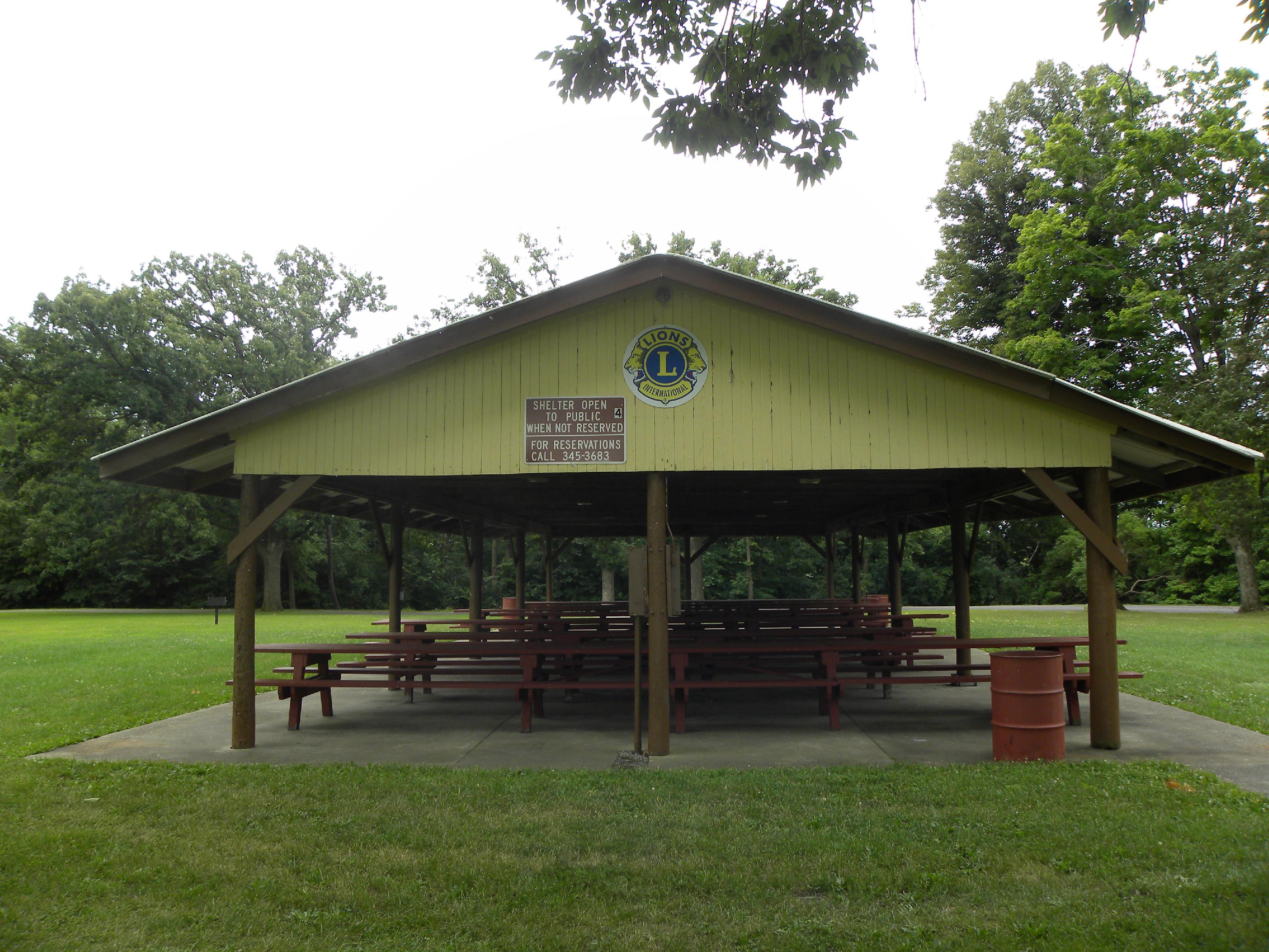 picnic shelter in a park